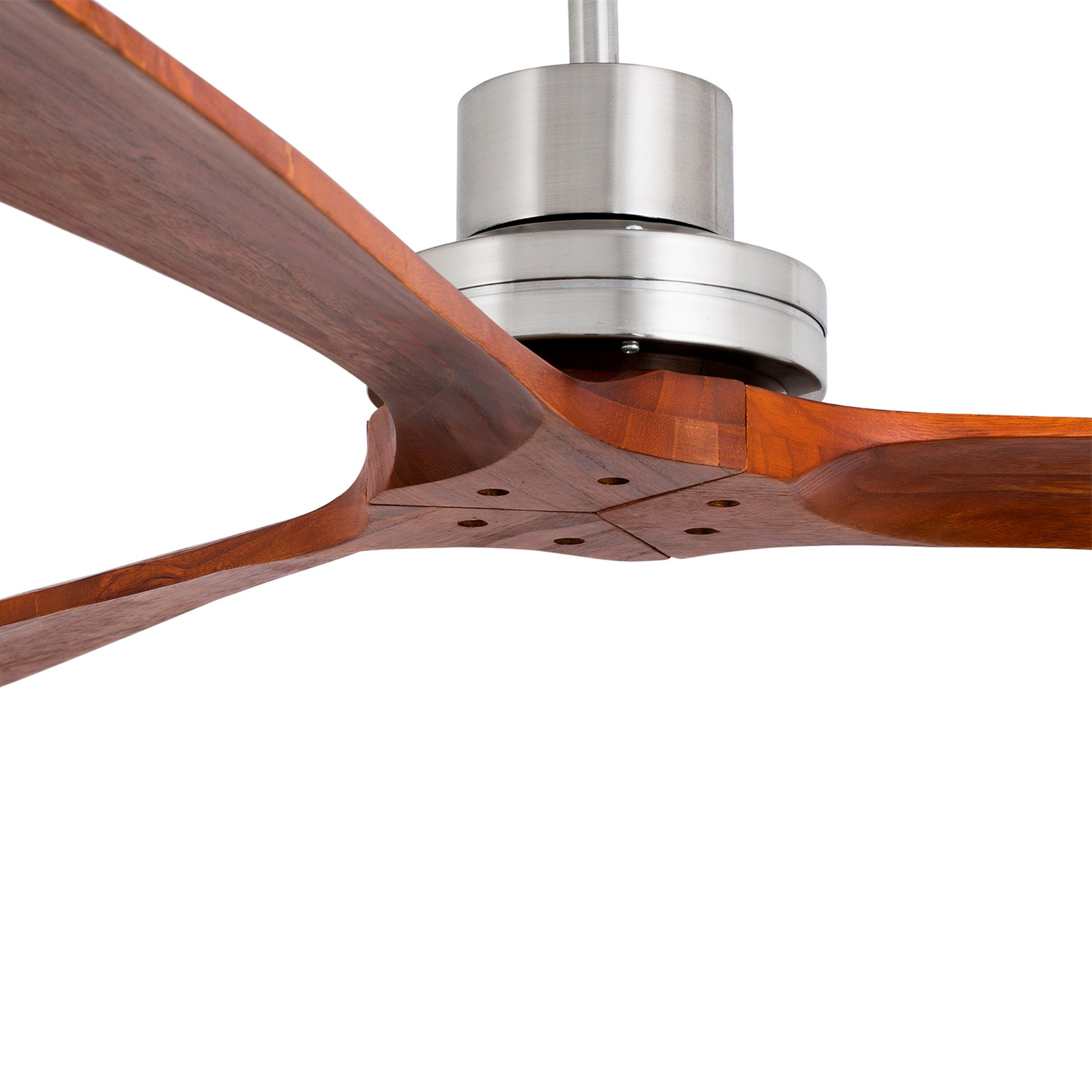 Ventilador de Techo Faro Mini Lantau DC Ø106cm Níquel Mate con Palas de Nogal - Detalle