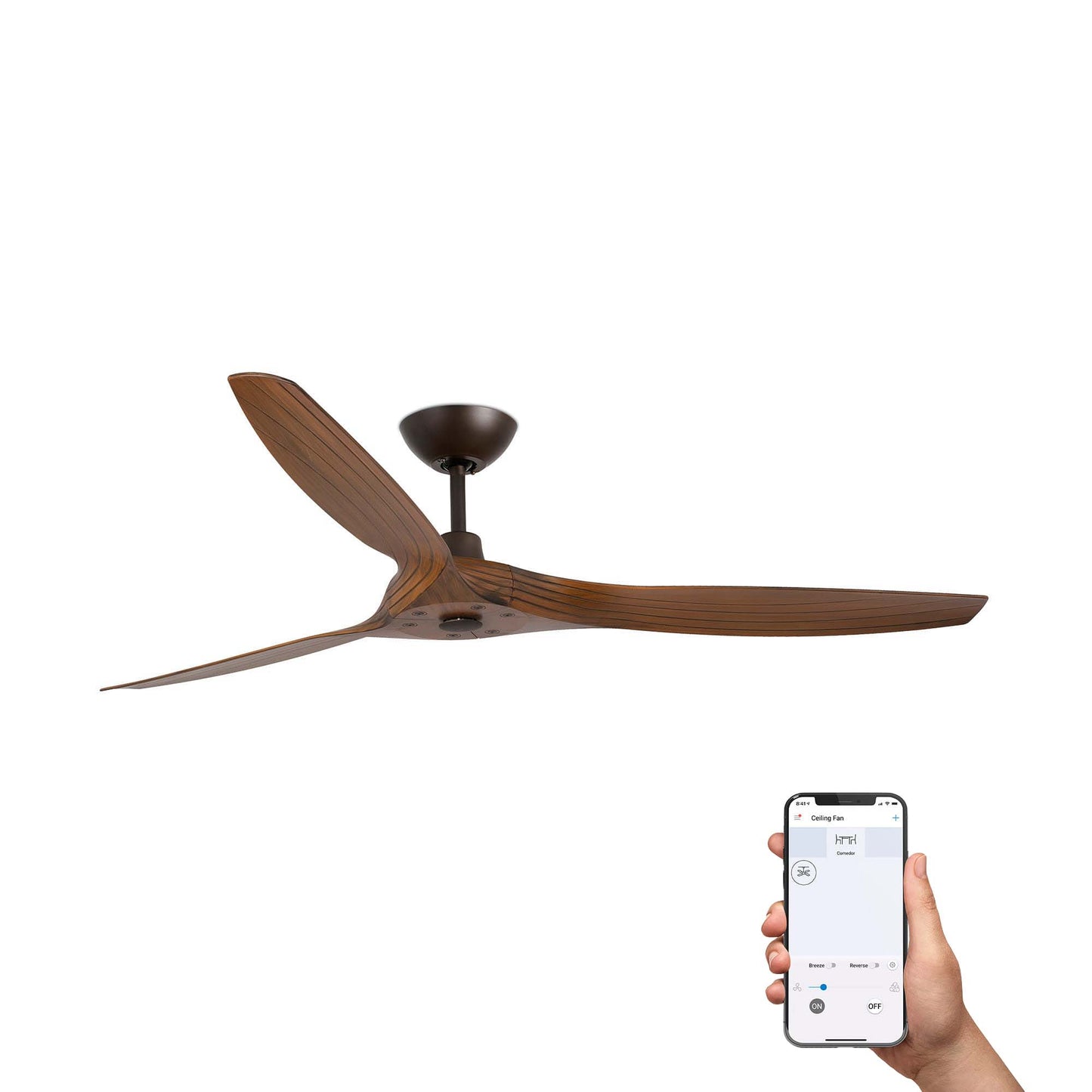 Ventilador de Techo Faro MOREA DC Ø152cm Palas de Madera Natural