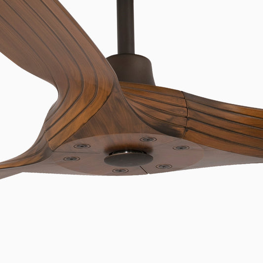 Ventilador de Techo Faro Morea DC Ø152cm Marrón con Palas Nogal Oscuro IP44 - Detalle
