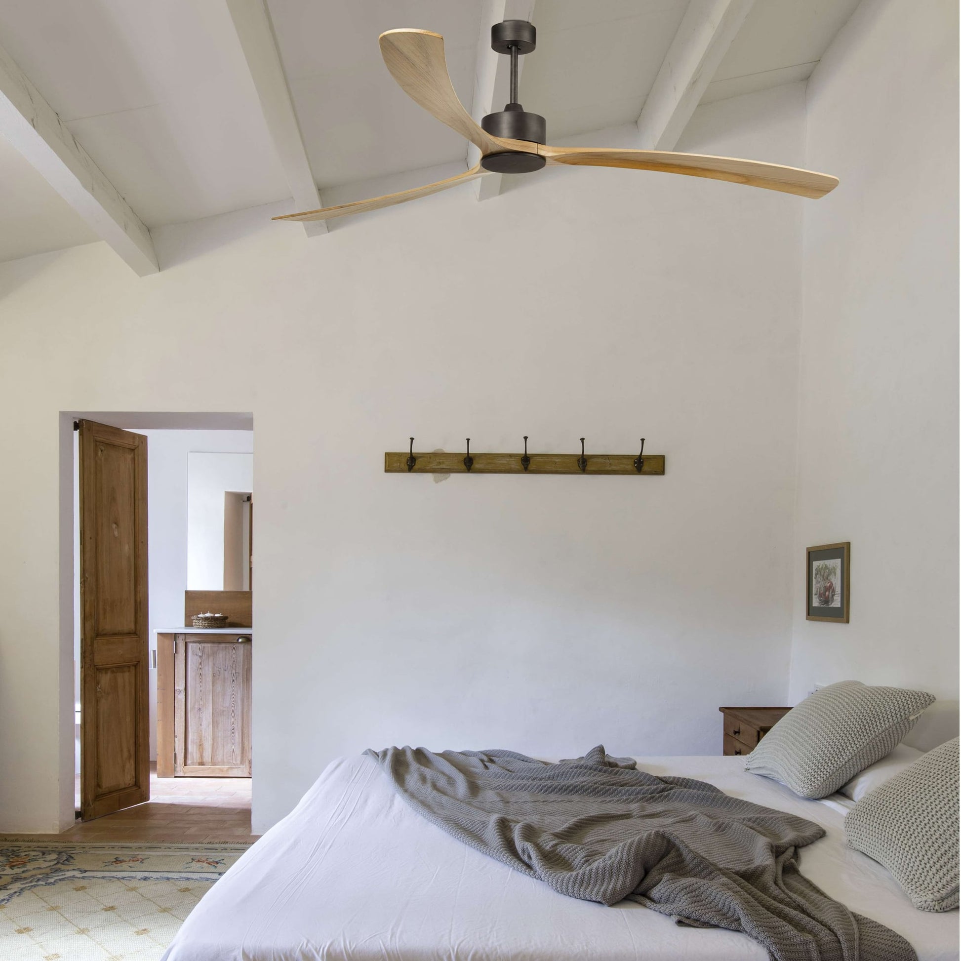Ventilador de Techo Faro Kauai XXL DC Ø233cm Marrón 3 Palas Gran Formato - Ambiente