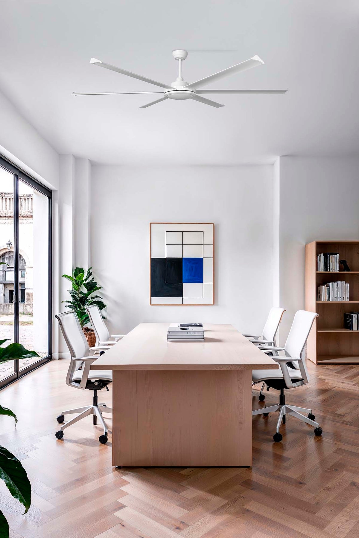 Ventilador de Techo Faro Rotterdam XL DC Ø200cm Blanco Mate 6 Palas - Ambiente