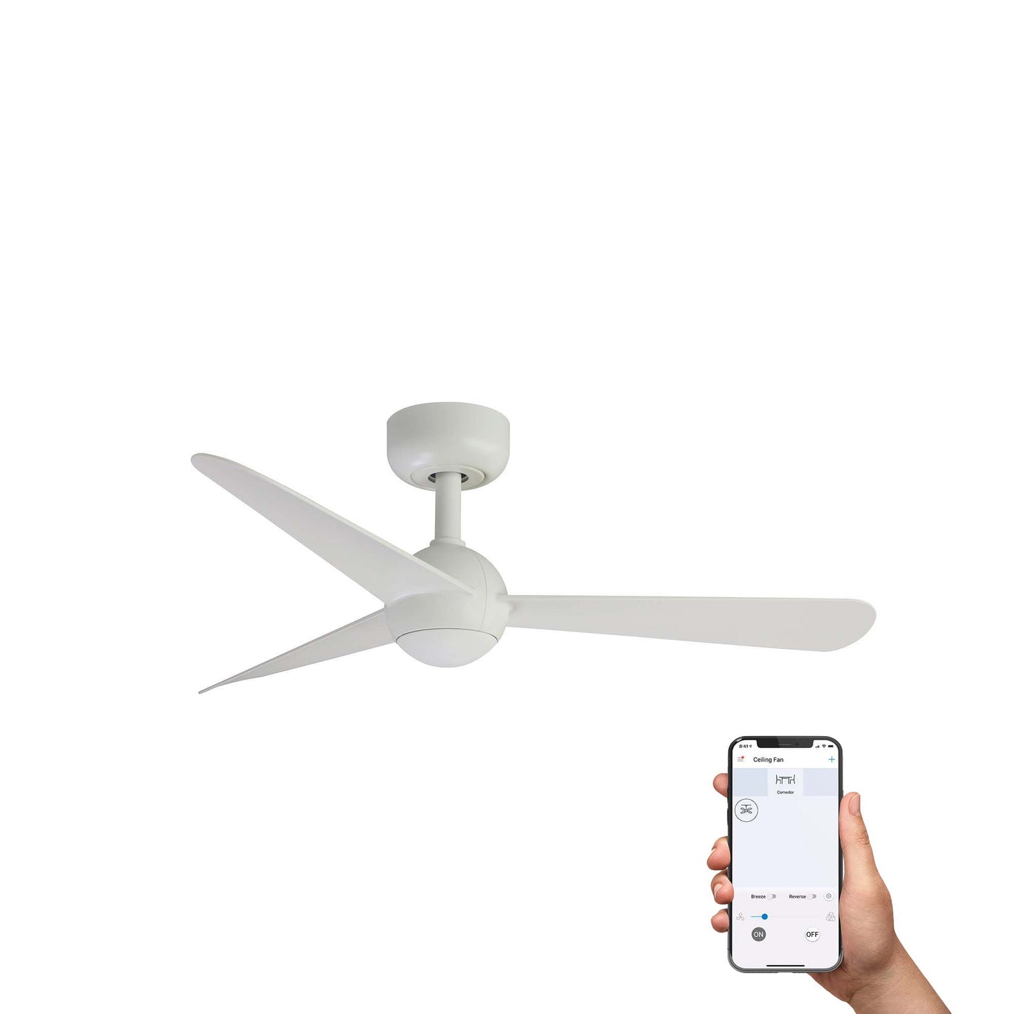 Ventilador de Techo Faro SFERA S DC Ø90cm con Luz LED Esfera Opal