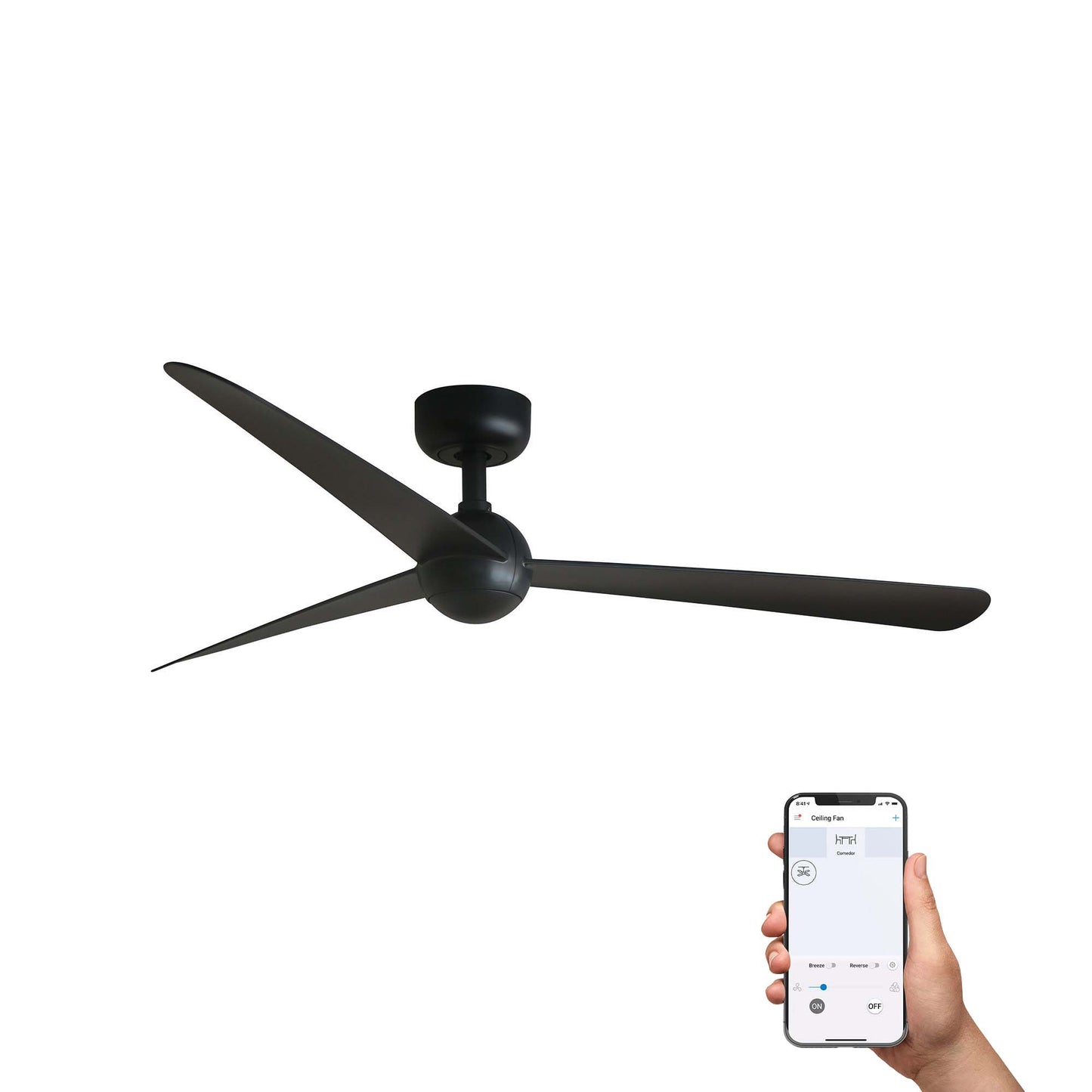 Ventilador de Techo Faro SFERA M DC Ø125cm con Luz LED Esfera Opal