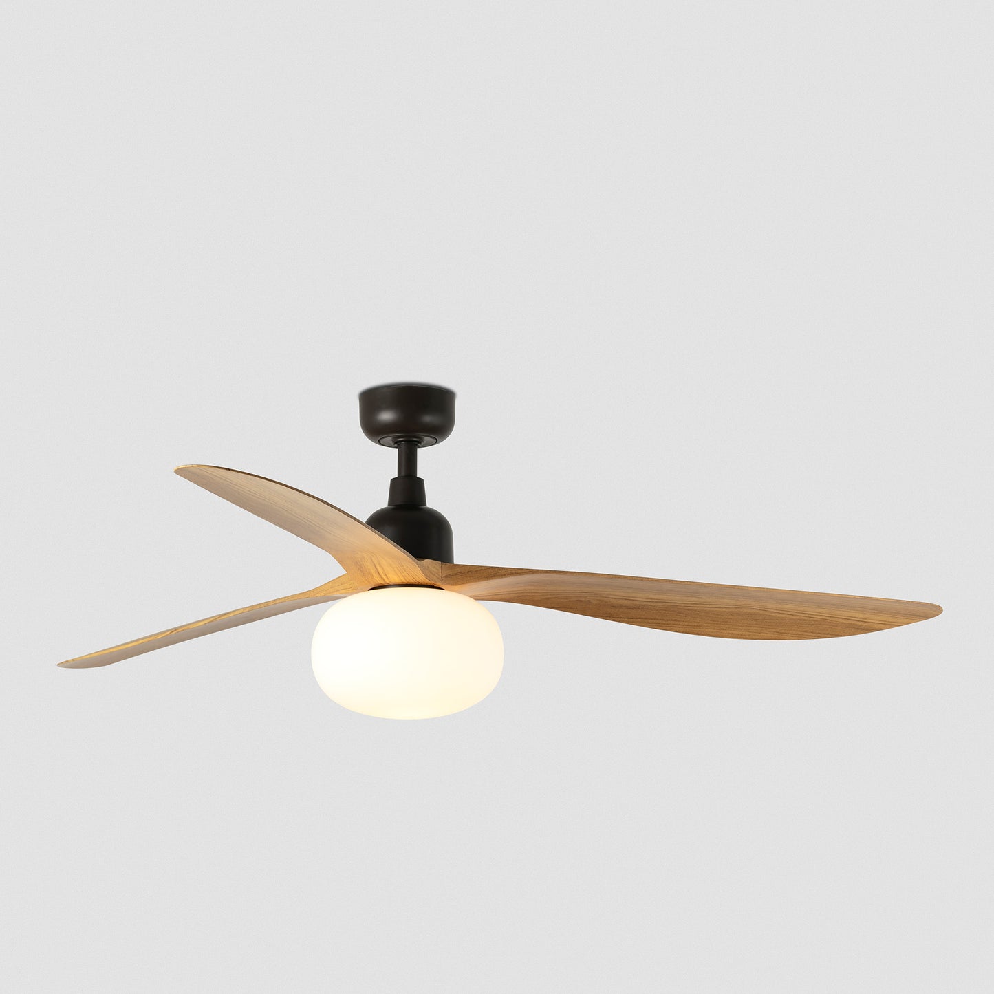 Ventilador de Techo Faro Outwood L DC Ø150cm Marrón Palas Roble IP44 - Plano de Cotas