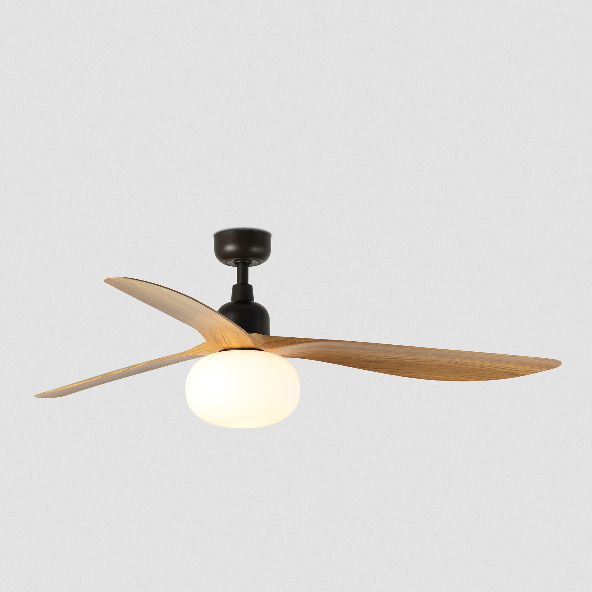Ventilador de Techo Faro Outwood L DC Ø150cm Marrón Palas Roble IP44 - Plano de Cotas