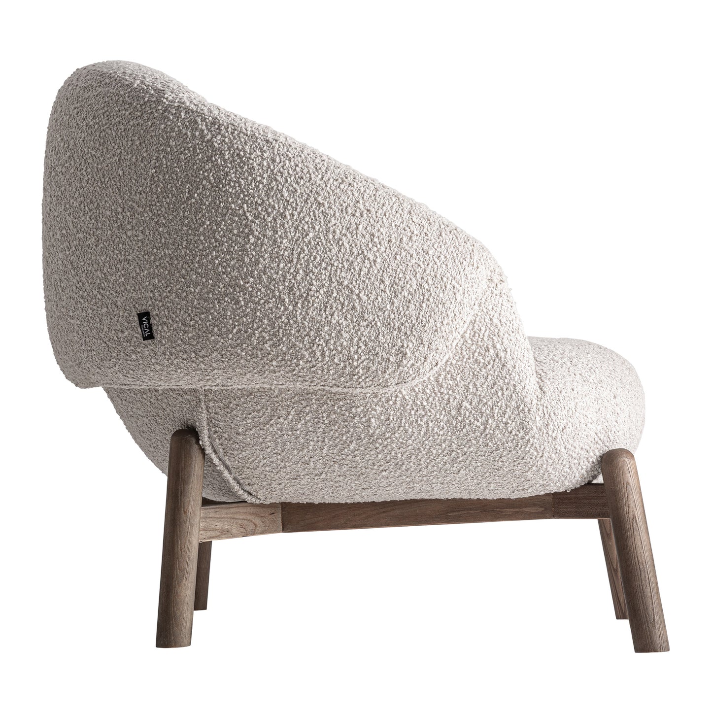 Sillón Jacquard Beige en Madera de Olmo | Vical Home
