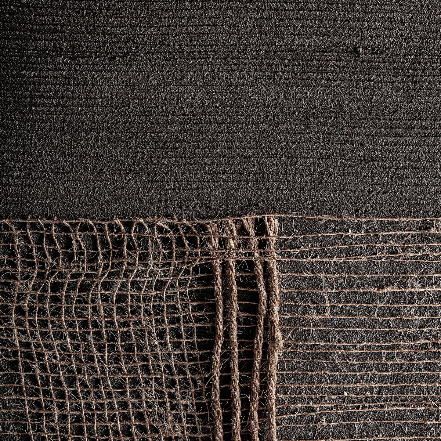 Lienzo Aslan Boho 120x120 cm | Tonos Marrón Artesanal