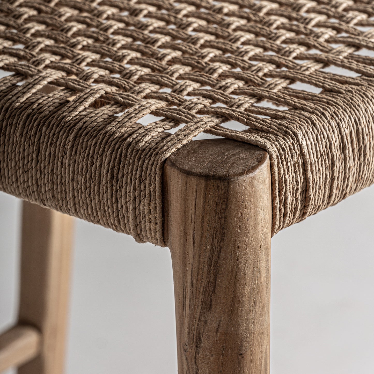 Taburete Caen en Teka y Fibra Natural | Vical Home