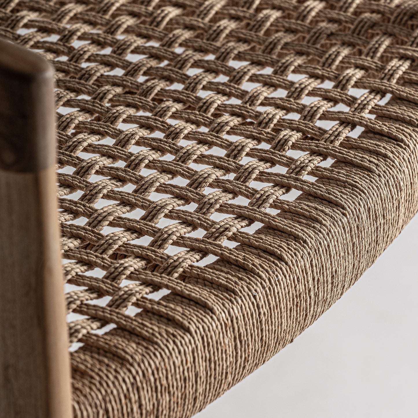 Taburete Caen en Madera de Teka y Fibra Natural | Vical Home