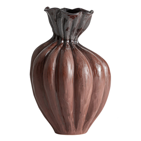 Jarrón Carey Vical Cerámica Terracota | Decorativo Contemporáneo 23x37cm