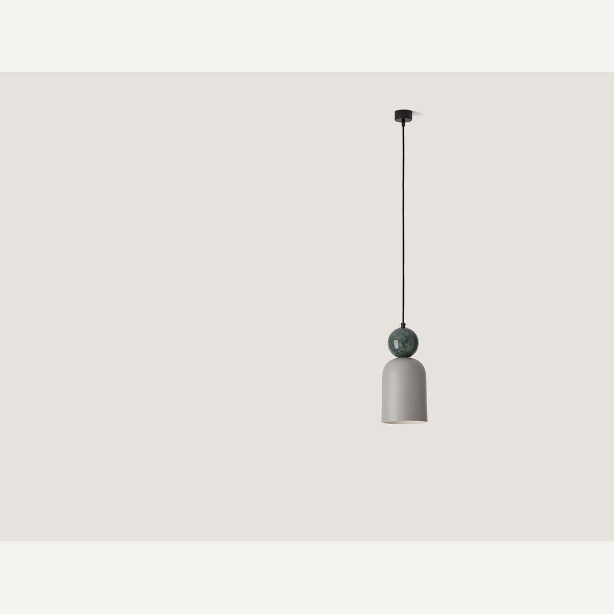 Lámpara Colgante BELL C1084 Aromas del Campo - Variante en Mármol Verde Guatemala y Cerámica