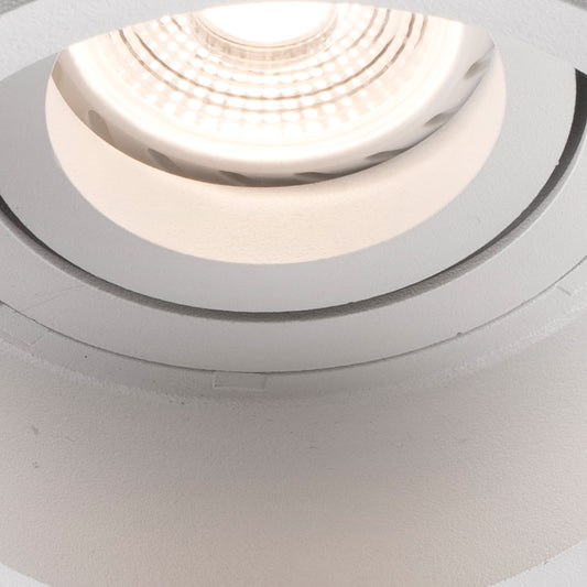 Detalle tecnico Faro HYDE 1 luz orientable redondo blanco IP20 ref 40118