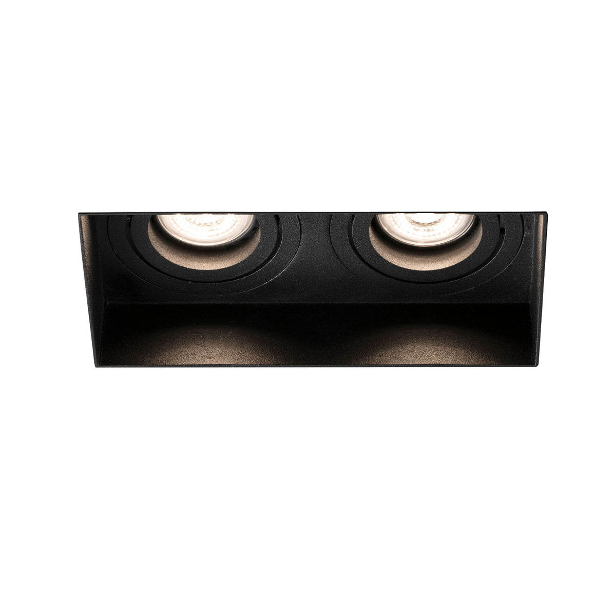 Faro HYDE 2 luces orientable cuadrado negro IP20 ref 40123