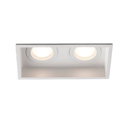 Faro HYDE 2 luces fijo cuadrado blanco IP44 ref 40124
