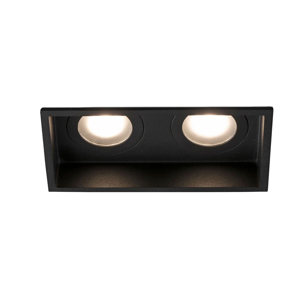 Faro HYDE 2 luces fijo cuadrado negro IP44 ref 40125