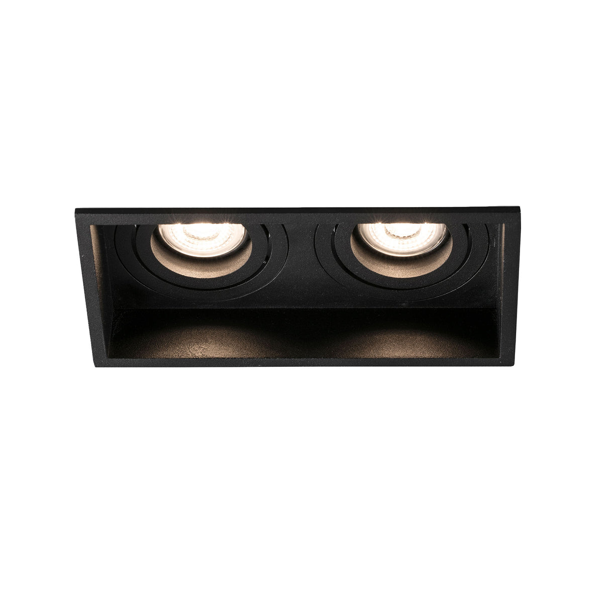 Faro HYDE 2 luces orientable cuadrado negro IP20 ref 40127