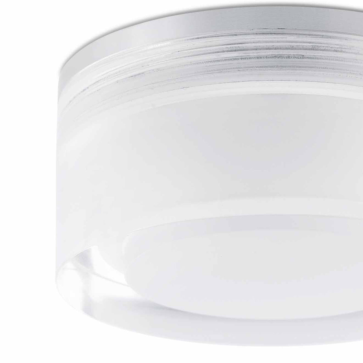 Foco Empotrable Faro EBBA LED 4W IP44 | Cristal y Blanco Mate