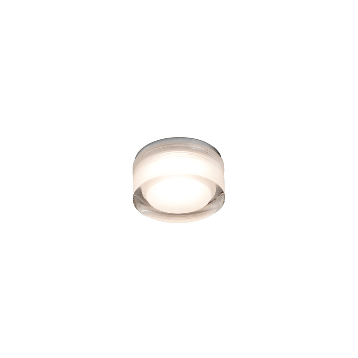 Foco Empotrable Faro EBBA LED 4W IP44 | Cristal y Blanco Mate