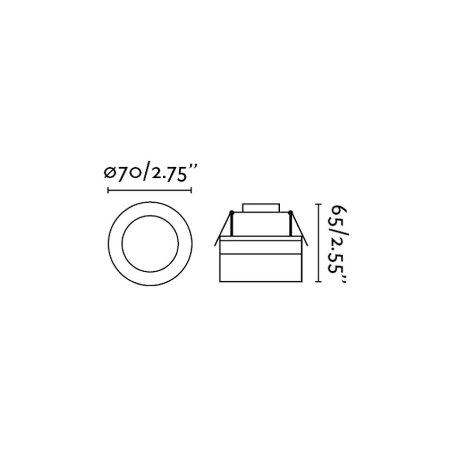 Foco Empotrable Faro EBBA LED 4W IP44 | Cristal y Blanco Mate