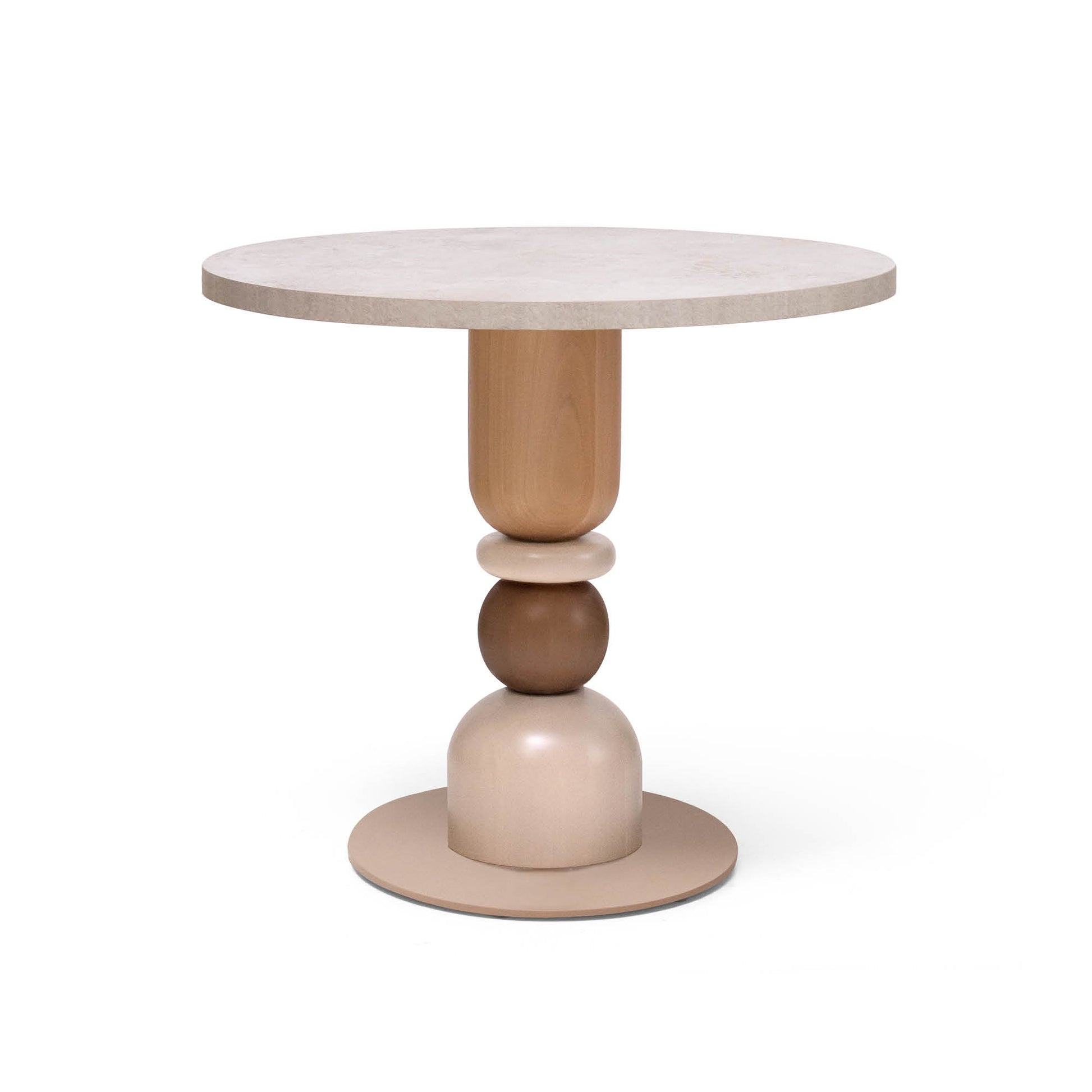 Mesa Balance Comedor 80 CASUAL detalle base metálica