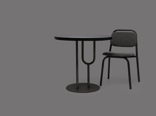 Mesa Enca Comedor 80 CASUAL estructura metálica curva