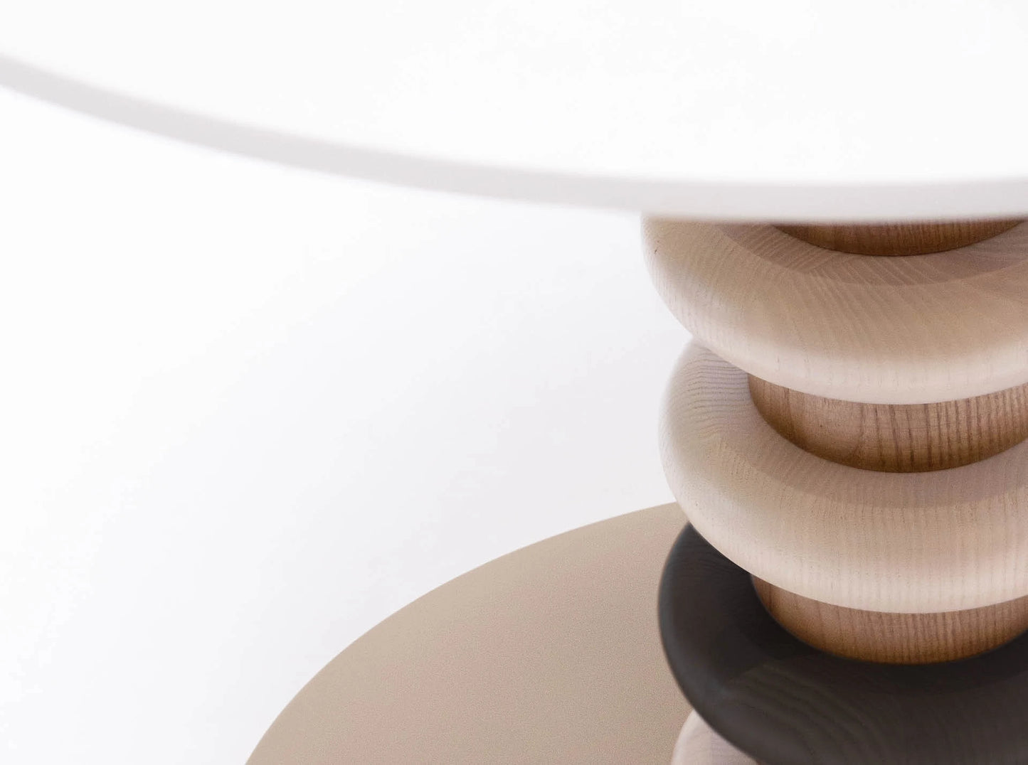 Mesa Kemp Comedor 80 CASUAL base de aros de madera