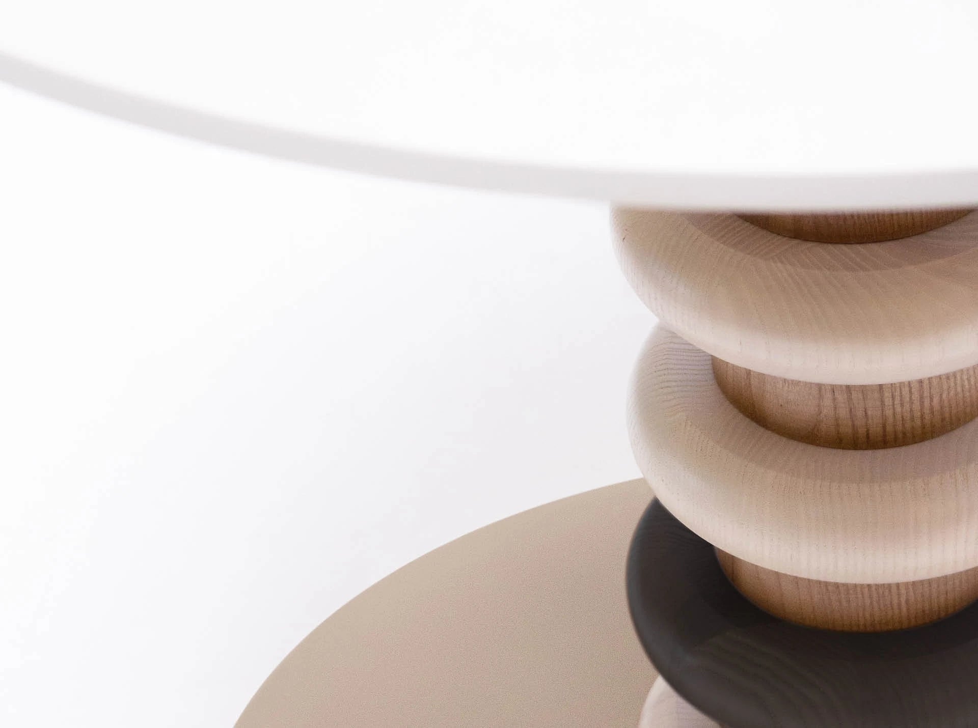 Mesa Kemp Comedor 80 CASUAL base de aros de madera
