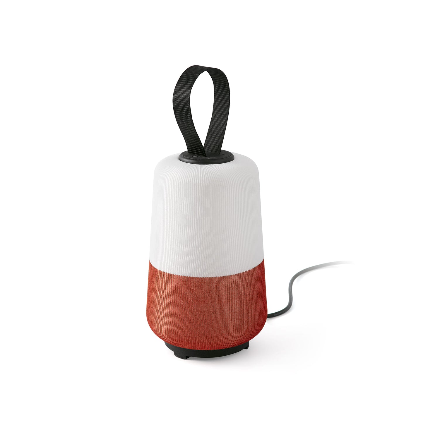 Lámpara portátil exterior Faro MUNA E27 Blanco con Detalle Naranja