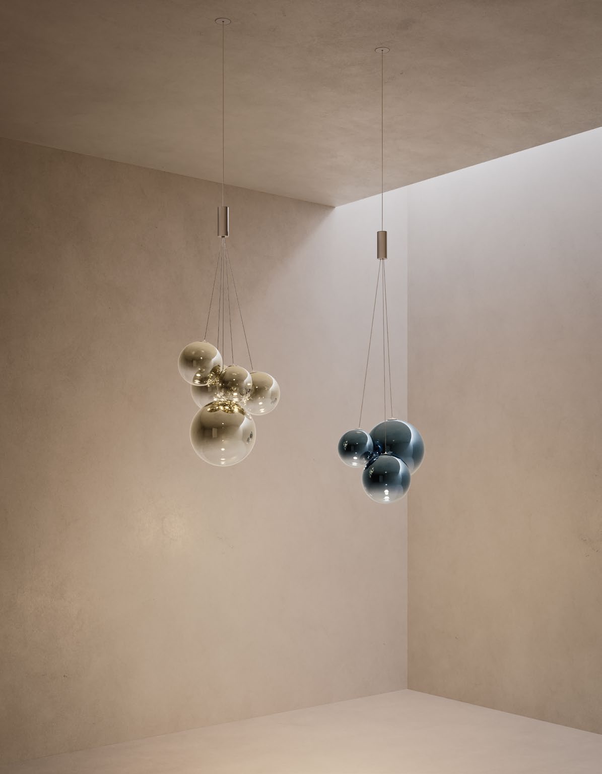 Lámpara Colgante Random LODES Cristal Veneciano Ambiente