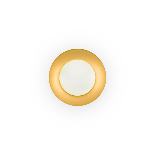Plafón de Techo Faro SIDE Vidrio Opal y Anillo Metálico G9 Ø20cm - 62134