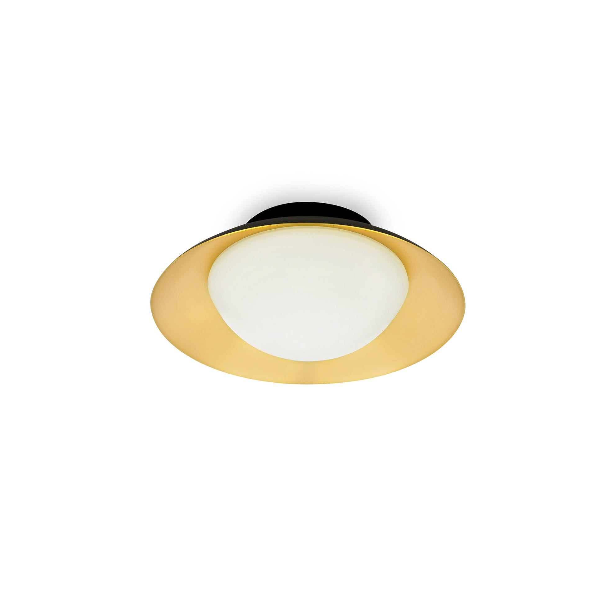 Plafón de Techo Faro SIDE Vidrio Opal y Anillo Metálico G9 Ø20cm - 62134_D1