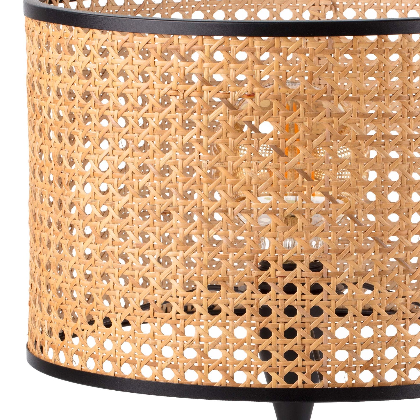 Lámpara de Sobremesa Faro MAMBO Pantalla Ratán Natural Diseño Faro Lab 1xE27