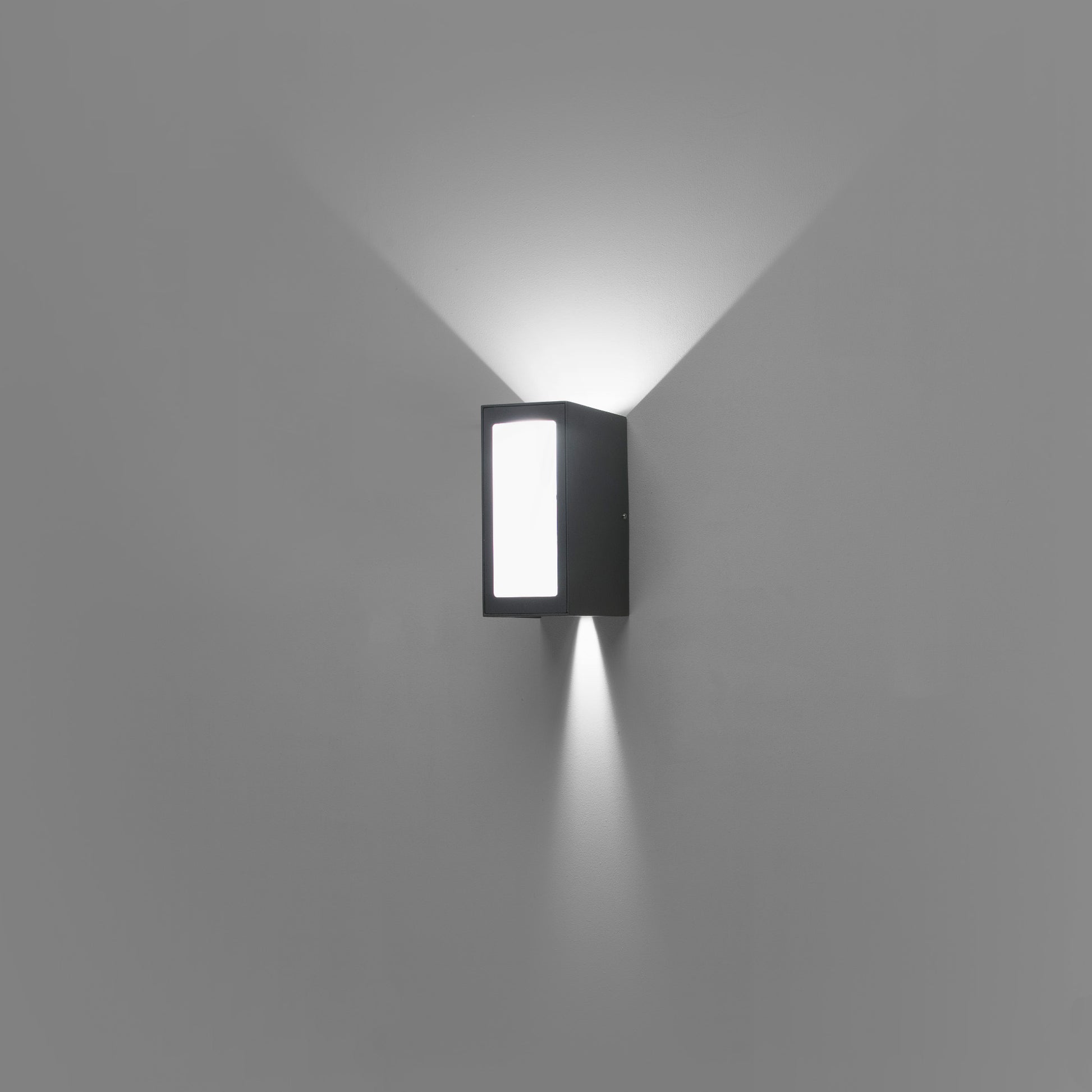 Aplique de Exterior Faro Log Gris Oscuro LED 9W 3000K IP65 - Plano de Cotas