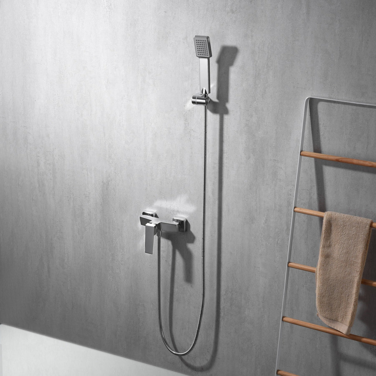Kit de Ducha Monomando Art IMEX instalado en un baño