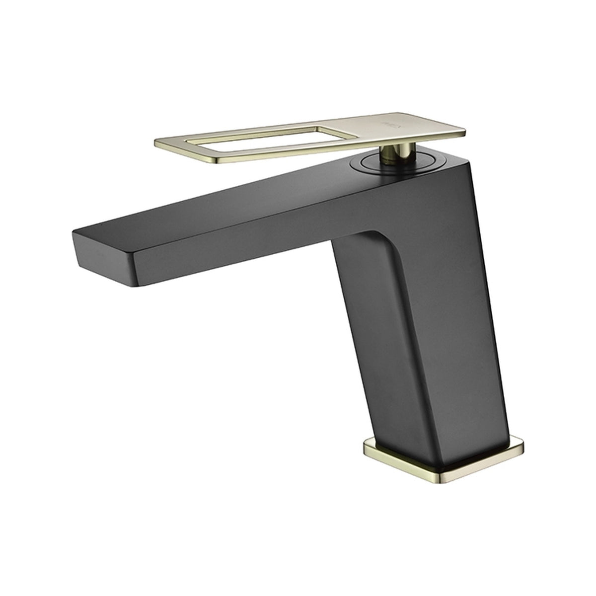 Monomando de Lavabo Suecia IMEX Negro + Oro