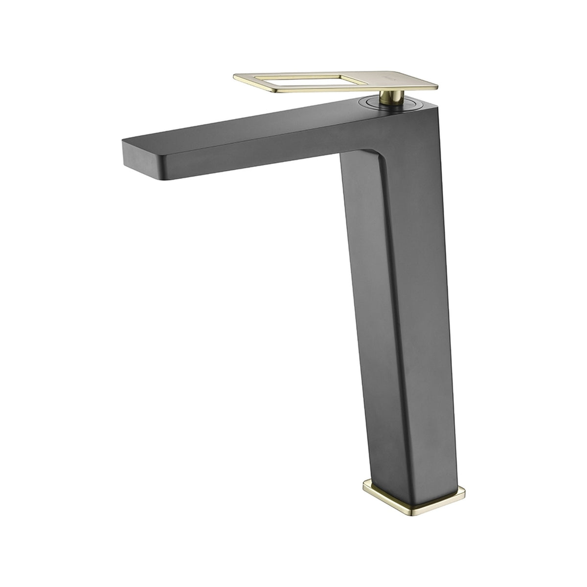 Monomando de Lavabo Alto Suecia IMEX Negro + Oro