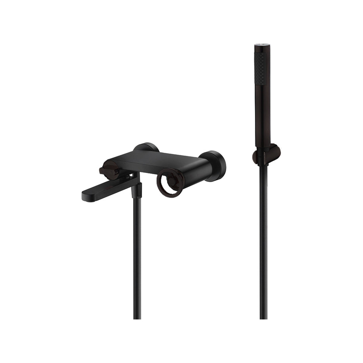 Kit Baño/ducha Monomando Olimpo IMEX Negro Mate
