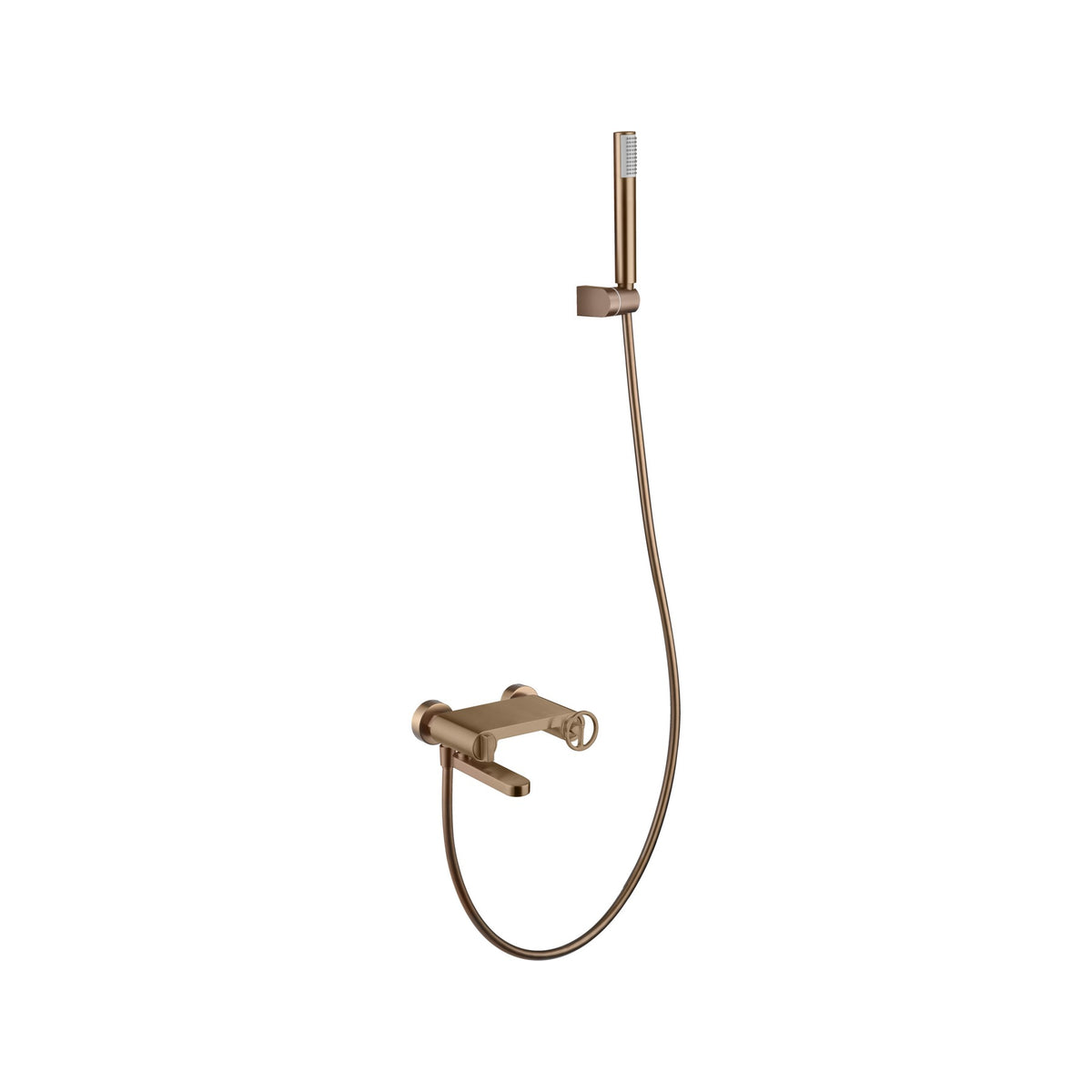 Kit Baño/ducha Monomando Olimpo IMEX Oro Rosa Cepillado