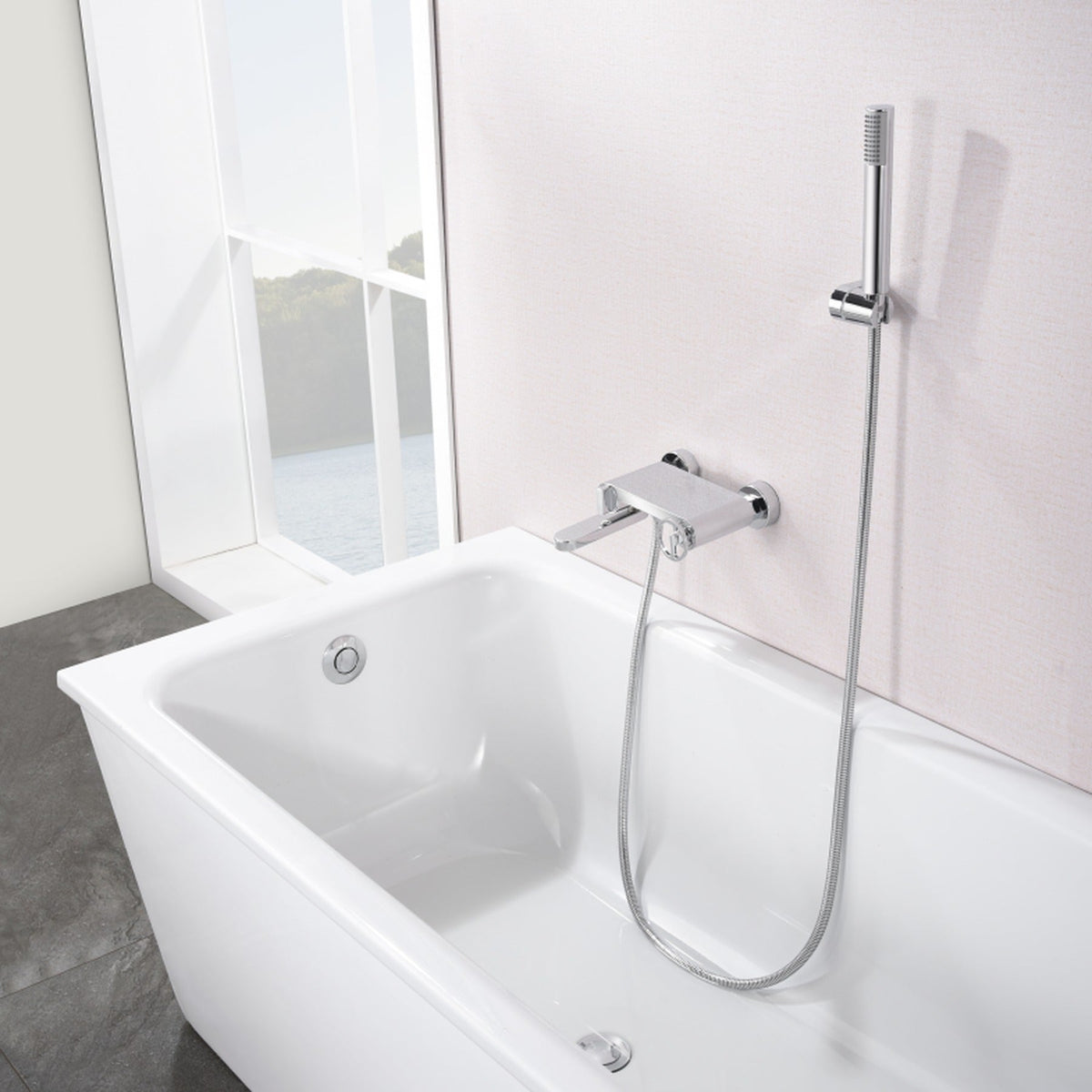 Kit Baño/ducha Monomando Olimpo IMEX instalado en un baño