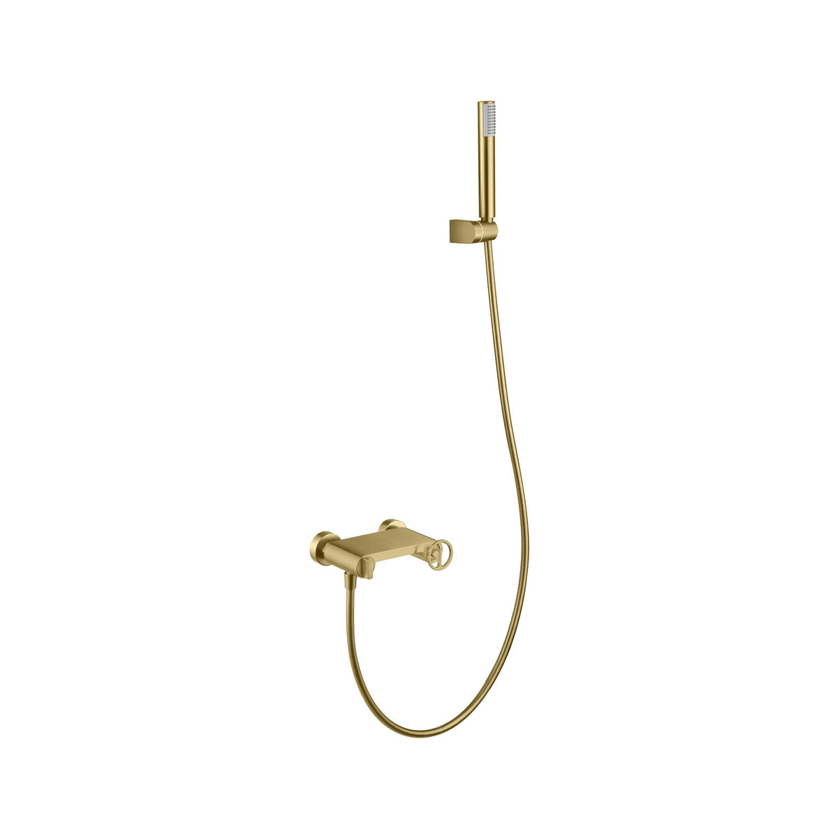 Kit de Ducha Monomando Olimpo IMEX Oro Cepillado