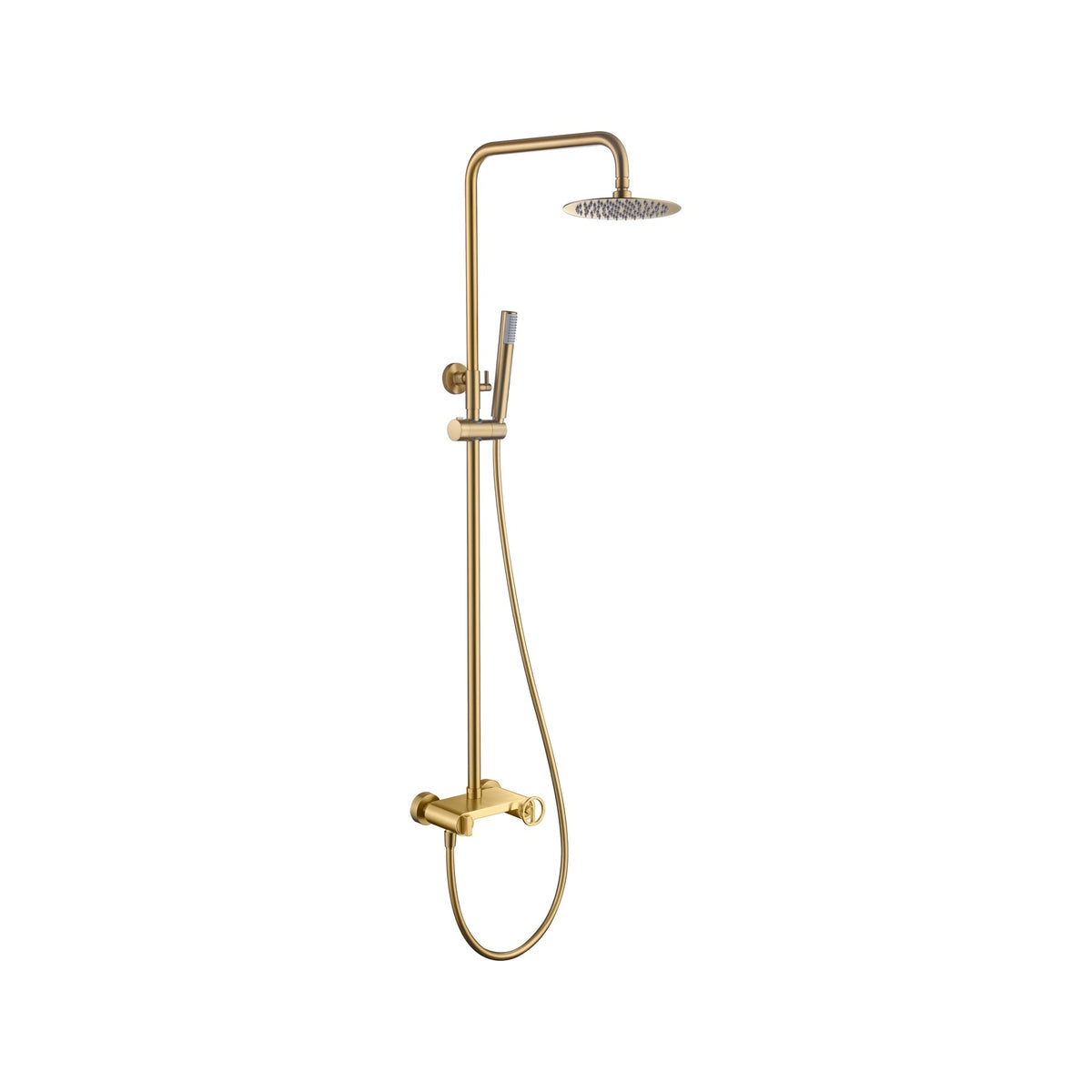 Conjunto de Ducha Monomando Olimpo IMEX Oro Cepillado