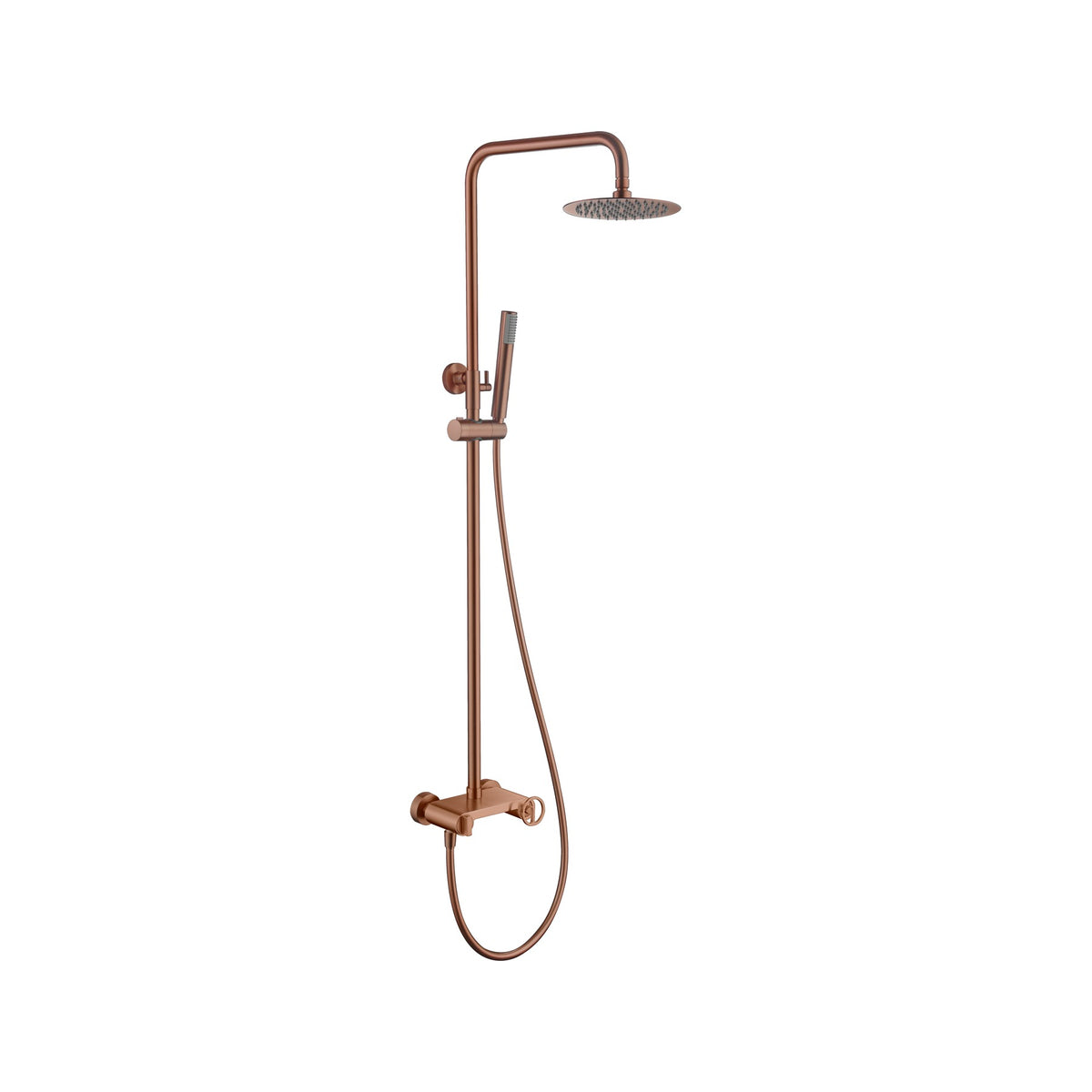 Conjunto de Ducha Monomando Olimpo IMEX Oro Rosa Cepillado