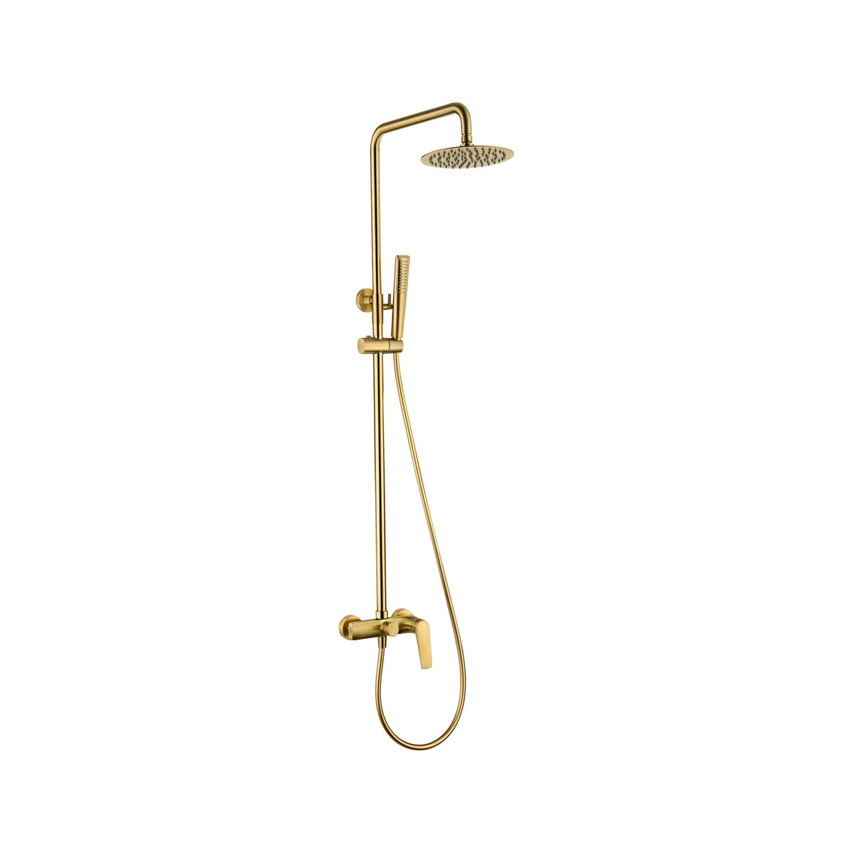 Conjunto de Ducha Monomando Delos IMEX Oro Cepillado