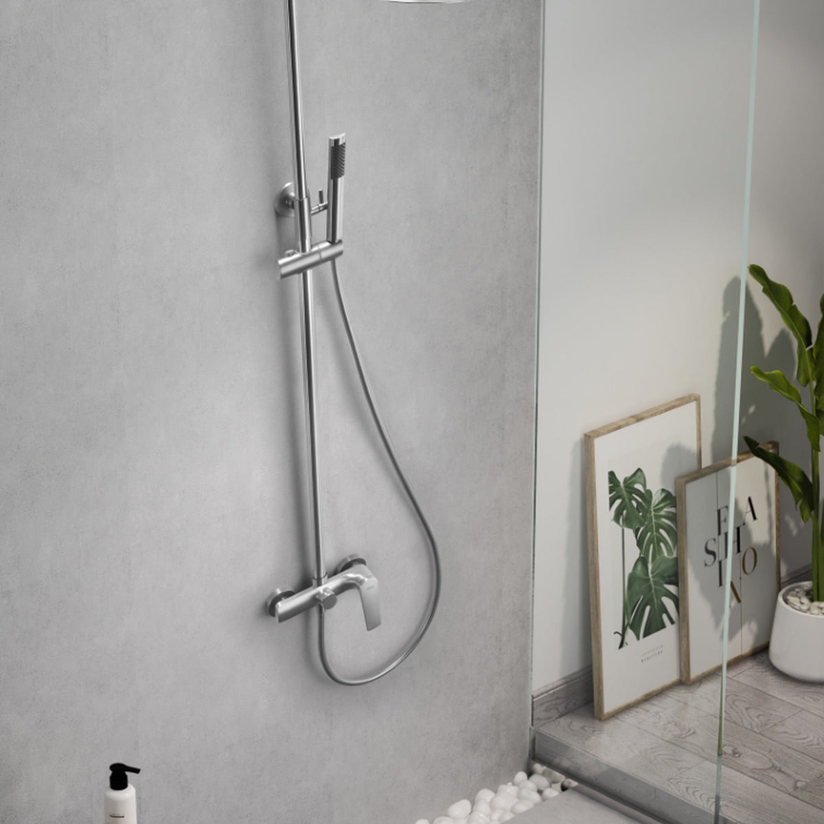 Conjunto de Ducha Monomando Delos () IMEX instalado en un baño