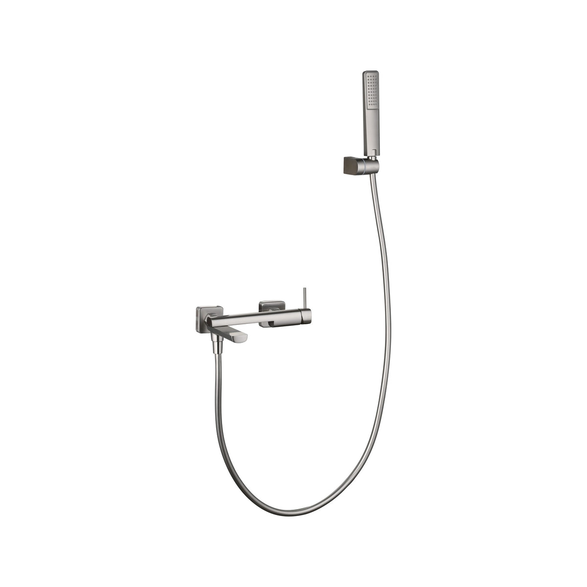 Kit Baño/ducha Monomando Firenze IMEX Níquel Cepillado