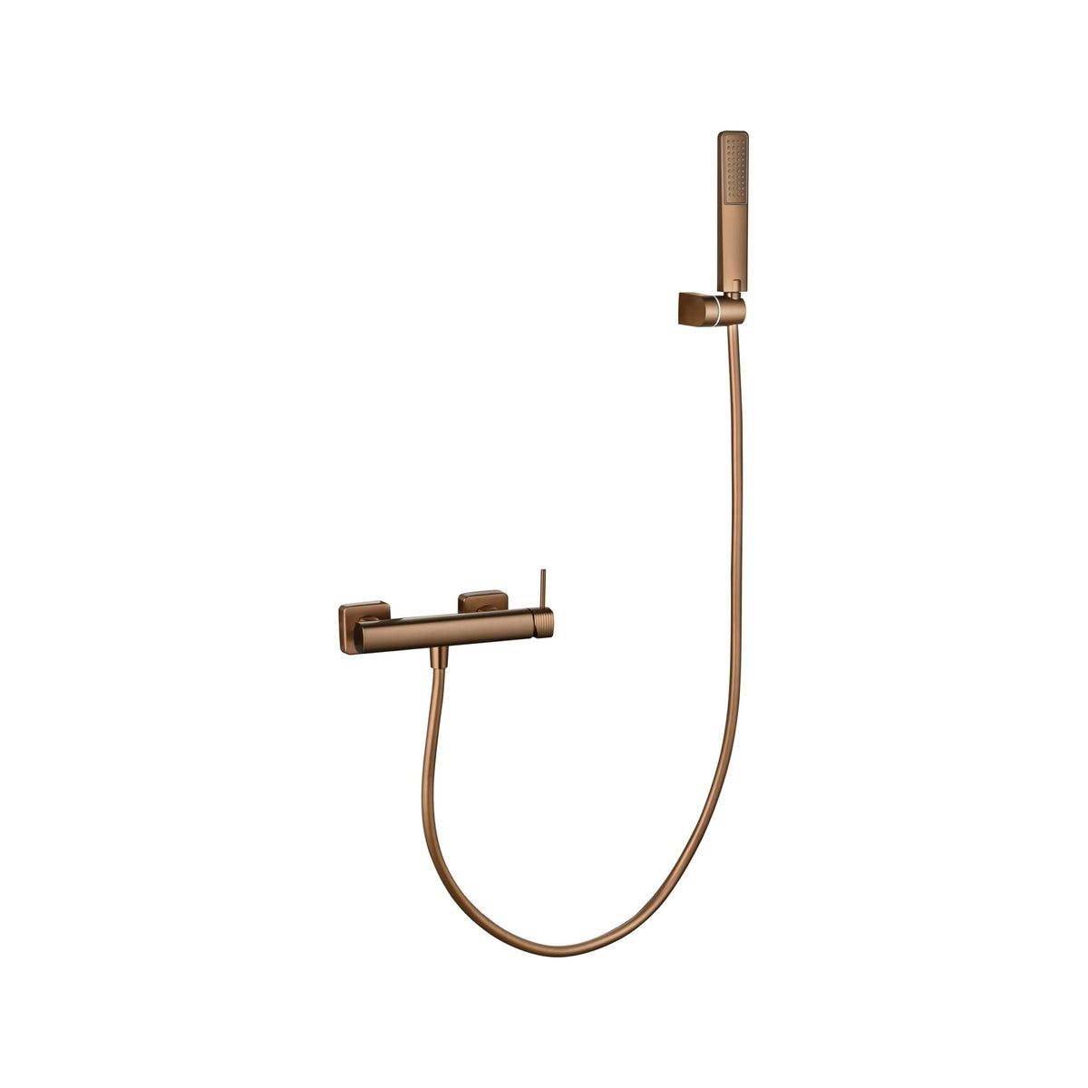 Kit de Ducha Monomando Firenze IMEX Oro Rosa Cepillado