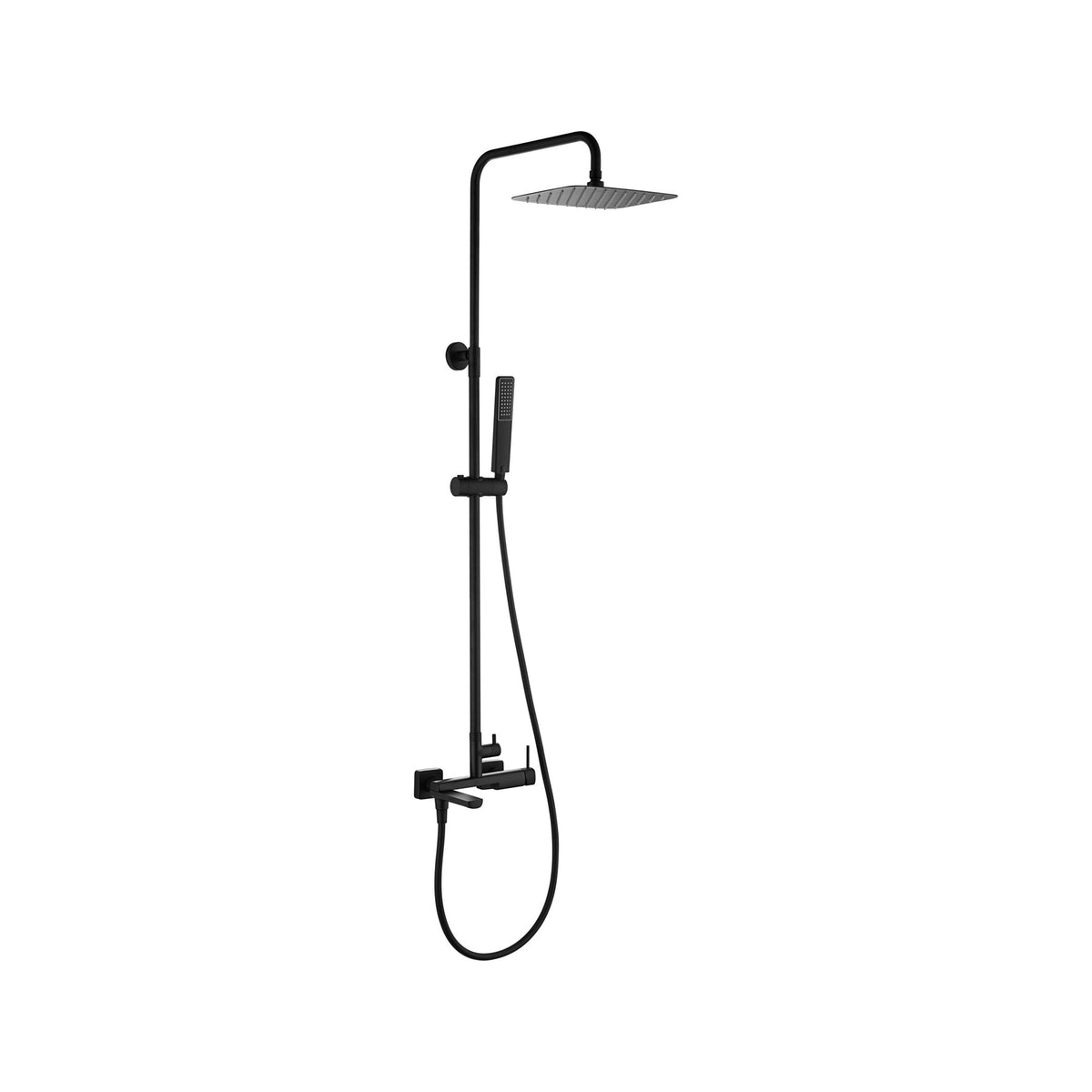 Conjunto de Bañera Monomando Firenze IMEX Negro Mate