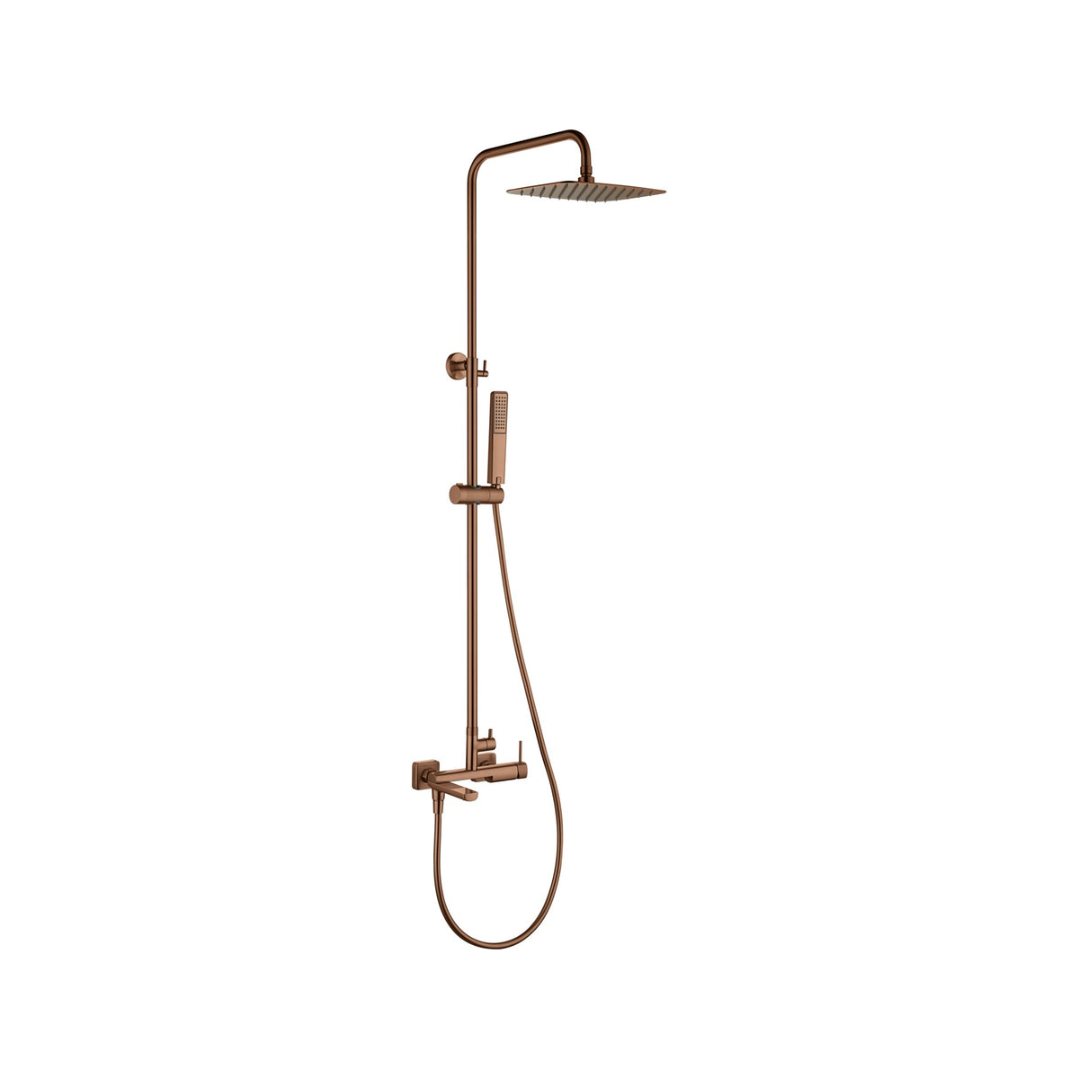 Conjunto de Bañera Monomando Firenze IMEX Oro Rosa Cepillado