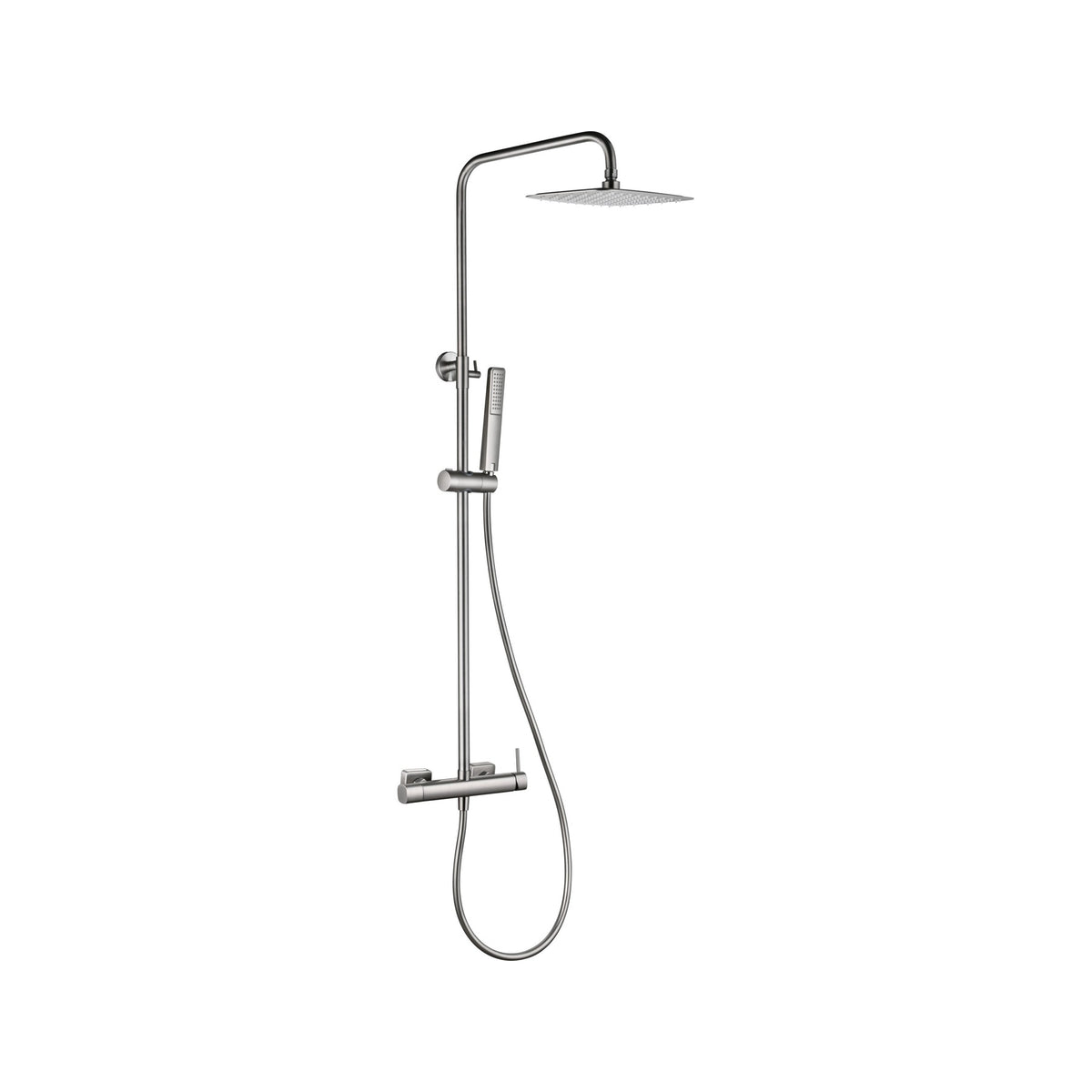 Conjunto de Ducha Monomando Firenze IMEX Níquel Cepillado