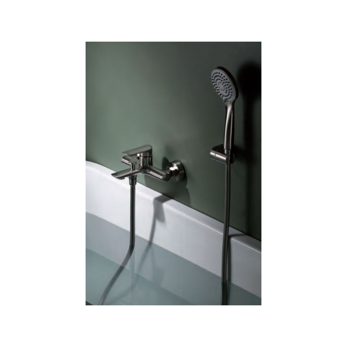 Kit Baño/ducha Monomando Ural IMEX Níquel Cepillado